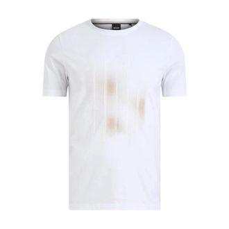 HUGO BOSS Tops, Heren, Wit, XL, Katoen, T-shirt