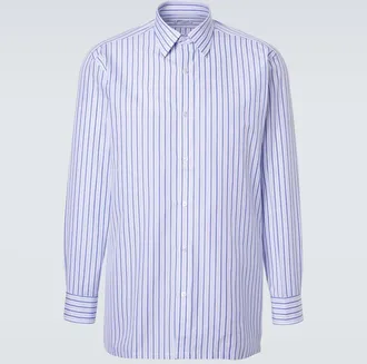 Charvet Striped cotton poplin shirt