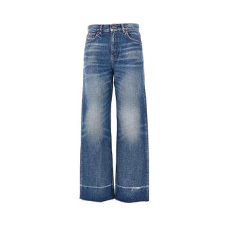 Chlo&eacute; Jeans met rafelige zoom - Dames - Jeans - Blauw - Maat: W29 Katoen