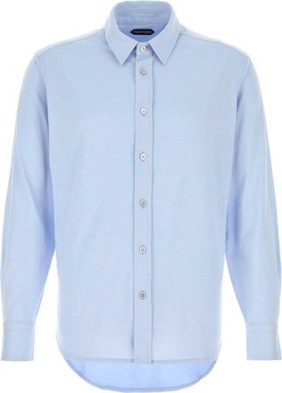 Tom Ford Powder Blue Silk Blend Shirt