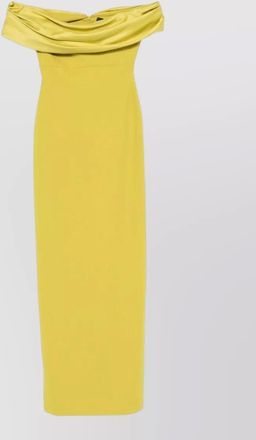 Solace London draped off-shoulder sleeveless maxi dress