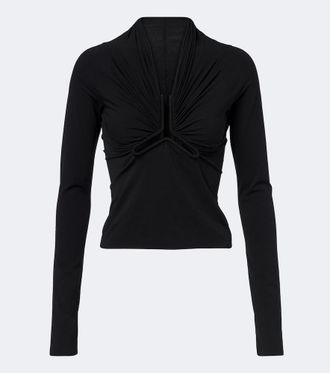 Rick Owens Allanah gathered jersey top