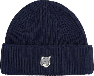 Maison Kitsun&eacute; Beanie With Fox Patch