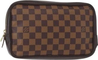 Louis Vuitton Pre-owned Clutches, female, Brown, Size: ONE SIZE Pre-owned Canvas Clutch