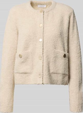 Rich & Royal Strickjacke mit Knopfleiste in Sand, Größe XS