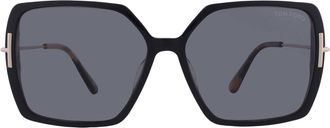 Tom Ford Joanna Polarized Smoke Square Ladies Sunglasses FT1039 05D 59