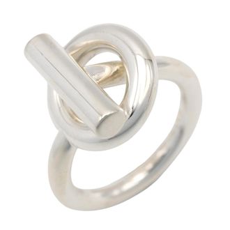 Herm&egrave;s Silver Silver 925 Band Ring (Pre-Owned)