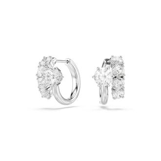Swarovski Matrix Hoop Oorbellen - Dames - Oorbellen - Grijs - ONE Size - Accessoires