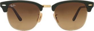 Ray-Ban Clubmaster Folding Brown Gradient Square Unisex Sunglasses RB2176 136885 51