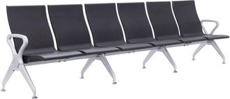 Clp Banco De Espera Ermin 6 Plazas Negro