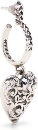 Emanuele Bicocchi Arabesque heart earring - unisex - Sterling Silver - One Size