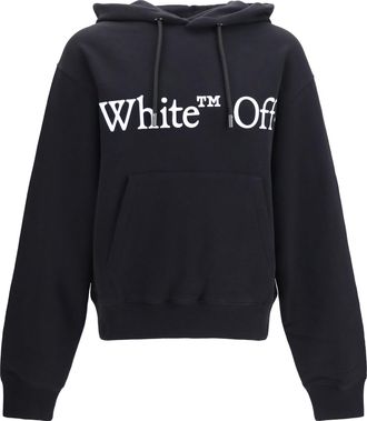 Off-white Mens Hoodie Bookish Scarf Black Cotton Sweatshirts Sweater