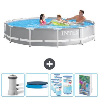Intex Piscina Prism Frame Redonda - 366x76 Cm - 7-piezas Scb111
