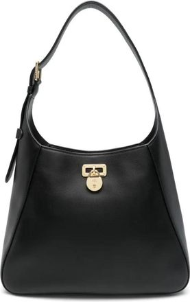 Ralph Lauren Large Tanner Schoudertas - Dames - Schoudertassen - Zwart - ONE Size - Leer - Tassen