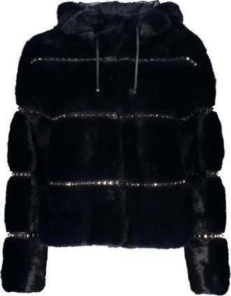 Valentino Garavani Fur Jas - Dames - Jassen - Zwart - 2XS - Leer - Jassen