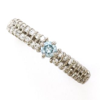 C&A Blue White Gold White Gold (18K) Band Ring (Pre-Owned)
