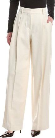 Brunello Cucinelli Off White Wide Leg Trousers, Brand Size 44 (US Size 10)