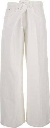 A Gold E Wide-Leg 5-Pocket Jeans with High Waist