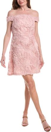 Adrianna Papell Off Shoulder Soutache Mini Dress