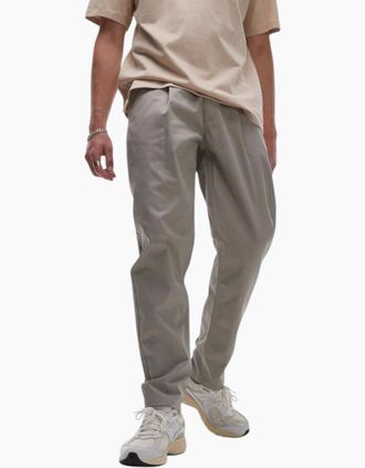 Topman Mens Topman Mens Chino Pant Cotton Trouser - Grey - Size: W32 l34