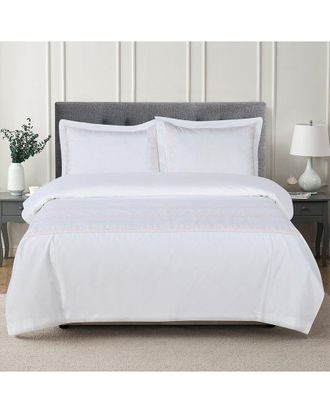 Melange Home Mélange Home Percale Babys Breath Embroidery Duvet Set