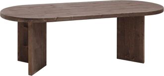 Deco Wood Mesa de comedor de madera maciza en tono nogal de 160x75cm