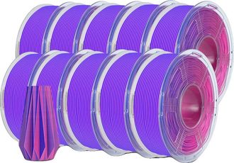OEM Filamento Para Impresora 3d, Material Pla, 1,75 Mm De Di&aacute;metro, Rojo-azul