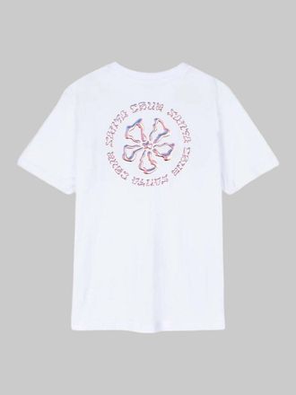 Santa Cruz Chrome Ringed Flower T-Shirt bianco
