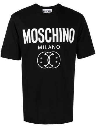 Moschino katoenen-T-shirt met print - Zwart