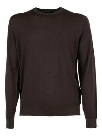 FILIPPO DE LAURENTIIS crew-neck wool sweater - men - Virgin Wool - 50 - Brown
