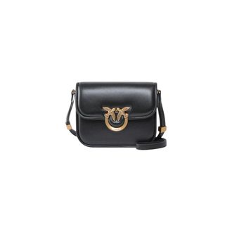 Pinko Mini Crossbody Tas - Dames - Schoudertassen - Zwart - ONE Size - Leer - Tassen