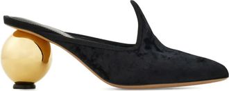 Ferragamo Leren muiltjes - Zwart