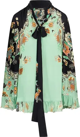 Roberto Cavalli Kleedjes, Dames, Groen, M, Kimono Print Mini Jurk