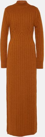 Dries Van Noten Teagan cable-knit wool maxi dress