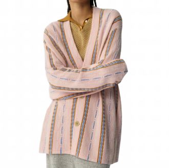 Guest In Residence Baja Everywear Cardigan In Powder Pink