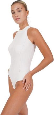 Belle & Bloom Back For Good High Neck Bodysuit in White at Nordstrom, Size Medium Au