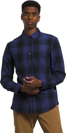 The North Face Arroyo Flannel Shirt Mens Purple Plaid Button Up UPS1319