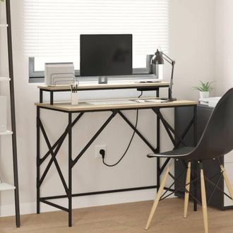 vidaXL Scrivania rovere sonoma 100 x 50 x 86.5 cm Legno multistrato - Vidaxl