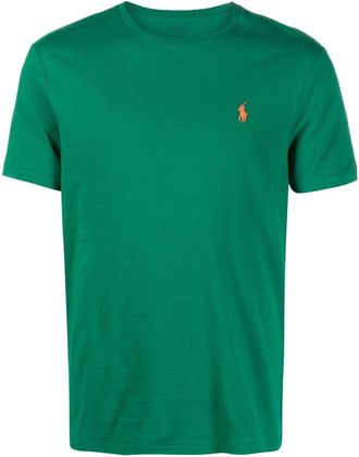 Polo Ralph Lauren embroidered-logo short-sleeve T-shirt - men - Cotton - S - Green