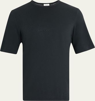 Saint Laurent Mens Basic Logo T-Shirt