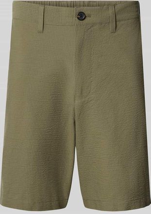 Selected Regular Fit Bermudas aus Baumwoll-Mix Modell KARL in Oliv, Gr&ouml;&szlig;e XXL