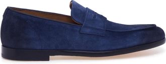 Doucal's Schoenen, Heren, Blauw, 43 EU, Su&egrave;de, Su&egrave;de mocassin met bit en leren zool