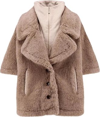 Max Mara Mxapavido 4 Cape - Dames - Jassen - Bruin - S/M - Kasjmier - Jassen