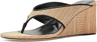 Favorite Daughter Emerson Too Womens Sandals Dark Natural/Black : 6.5 M, Suede
