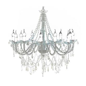 Berkfield Home Chandelier with 1600 Crystals in White