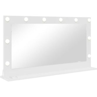 vidaXL Espejo De Tocador Con Espejo Blanco 100 X 55 X 18 Cm Vidaxl