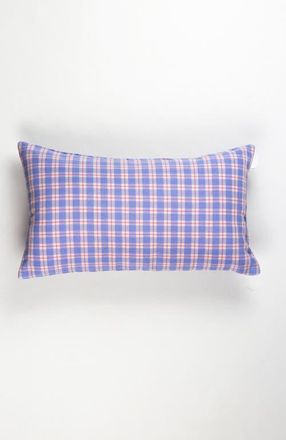 Archive New York Handwoven Classic Gingham Rectangle Cotton Throw Pillow in Blue at Nordstrom, Size 12X20