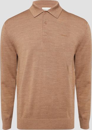 GANT Mens Extrafine Merino Wool Polo Shirt in Beige - Size X-Large