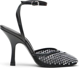 Stuart Weitzman Bareitall Shine Pump 100 - Dames - Pumps - Zwart - 39 EU - Leer - Schoenen