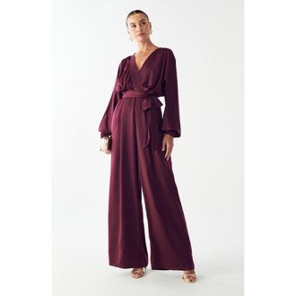 Willa Salem Jumpsuit in Wine at Nordstrom, Size 6